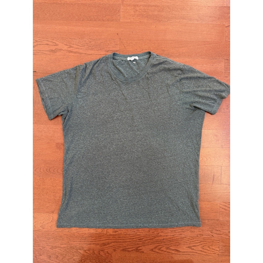 Gustin T Shirt Mens XL Heathered Green Crewneck Basic Plain Tee Made In USA